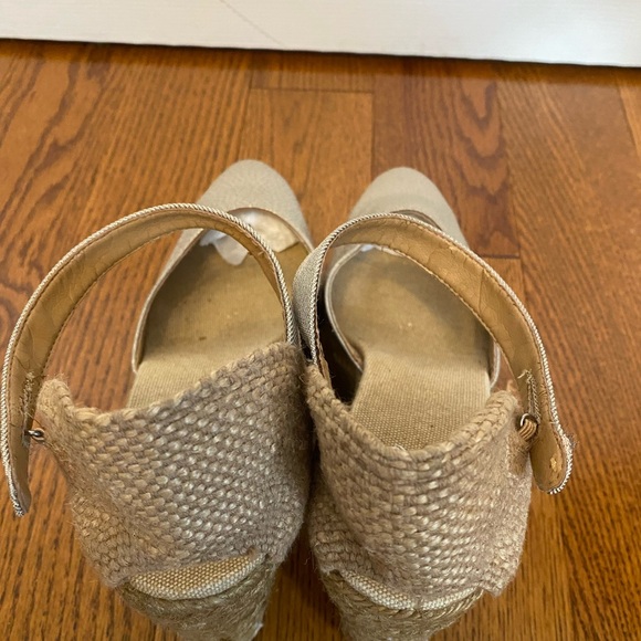 Castaner Spain wedge-heeled espadrilles gold rattan ankle strap Sandals  37 - Picture 9 of 11